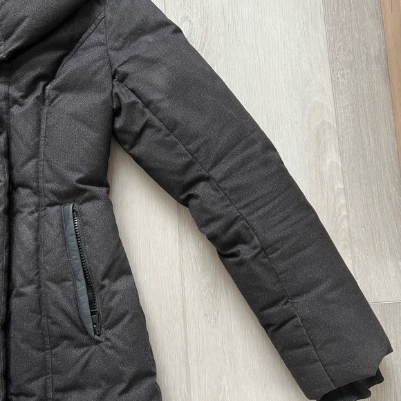 Soia & KYO CAMIELA Slim Fit Brushed Down Coat With Leather Trim - Picture 12 of 16